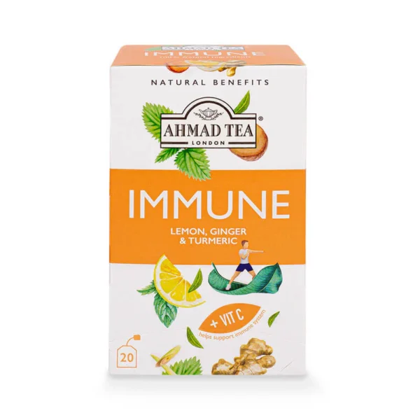 AHMAD TEA IMMUNE LEMON GINGER & TUMERIC TEA 40g