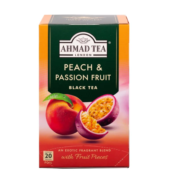 AHMAD TEA PEACH & PASSION FRUIT BLACK TEA 40g
