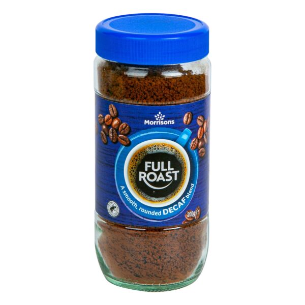 MORRISONS FULL ROAST DECAF BLEND COFFEE 200g