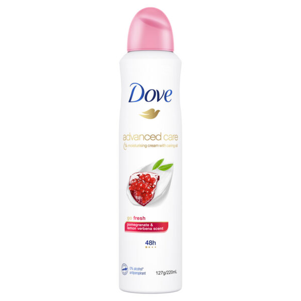DOVE GO FRESH MOISTURISING CREAM 48H POMEGRANATE & LEMON VERBENA SCENT 250ml