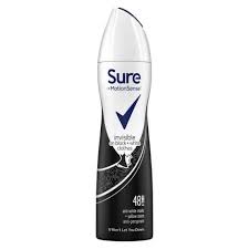 MEN SURE MOTION SENSE INVISIBLE ON BLACK+WHITE CLOTHES ANTI-PERSPIRANT DEODORANT SPRAY  250ML