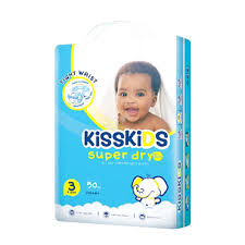 KISSKIDS BABY DIAPERS (3) MIDI 6-11KG BY  96PC
