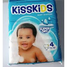 KISSKIDS BABY DIAPERS (4) MAXI 9-16KG BY  87PC