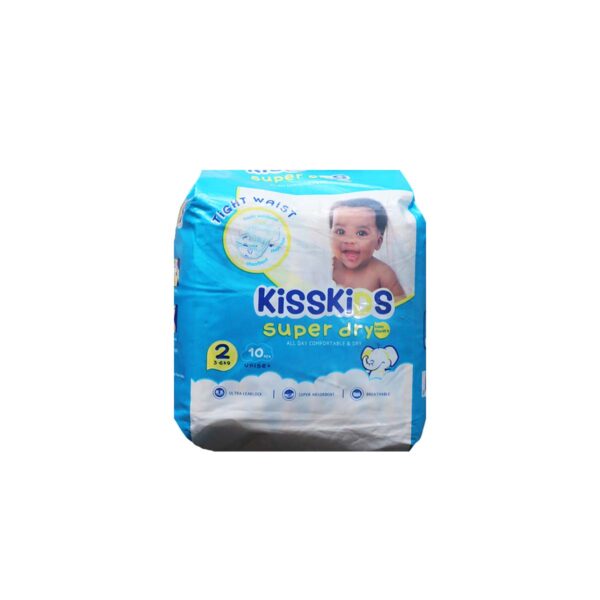 KISSKIDS EMBRACE SOFT BABY DIAPERS (2) MINI 3-8KG BY 10pcs